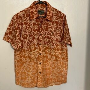 NE Limited men’s aloha shirt hibiscus faded design Large NWOT